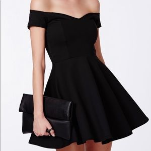 Black Windsor off the shoulder dress